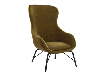 ALISHA BE01 - Bergere fabric armchair with armrests by New Life - view 2